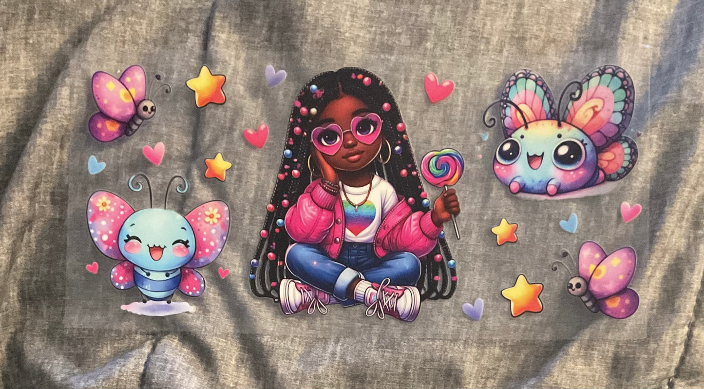 #202 Cartoon girl with lollipop