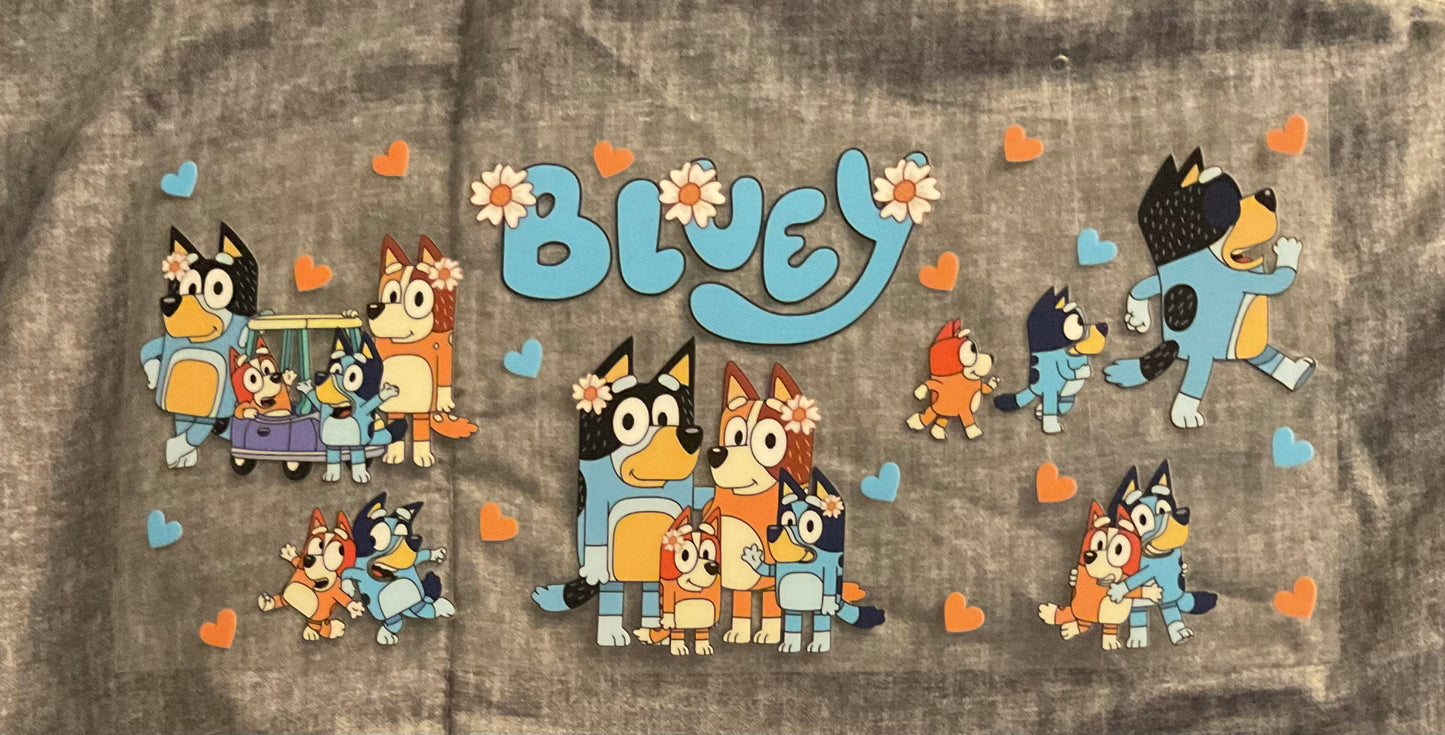 #227 Blue cartoon dog