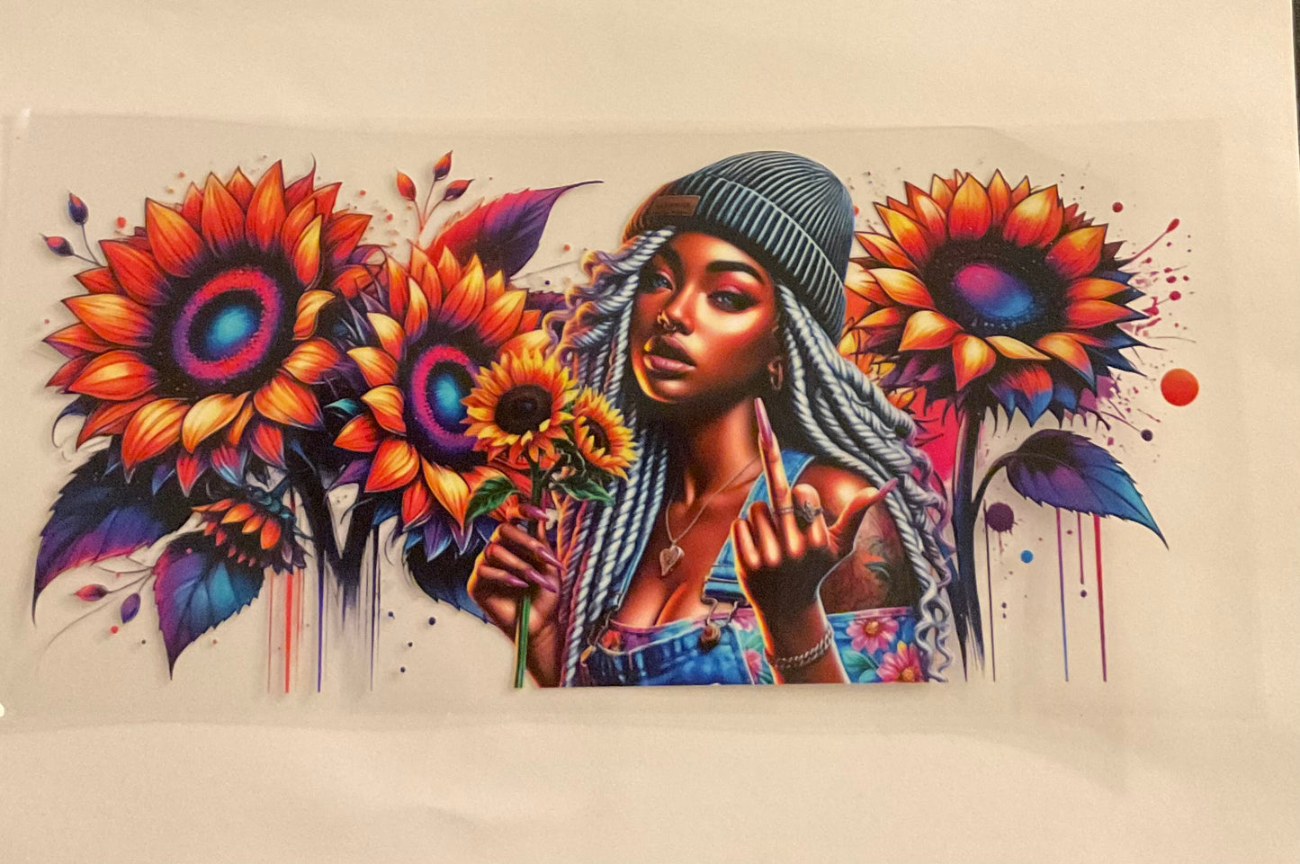 #154 Tattoo girl (sunflowers) F-you