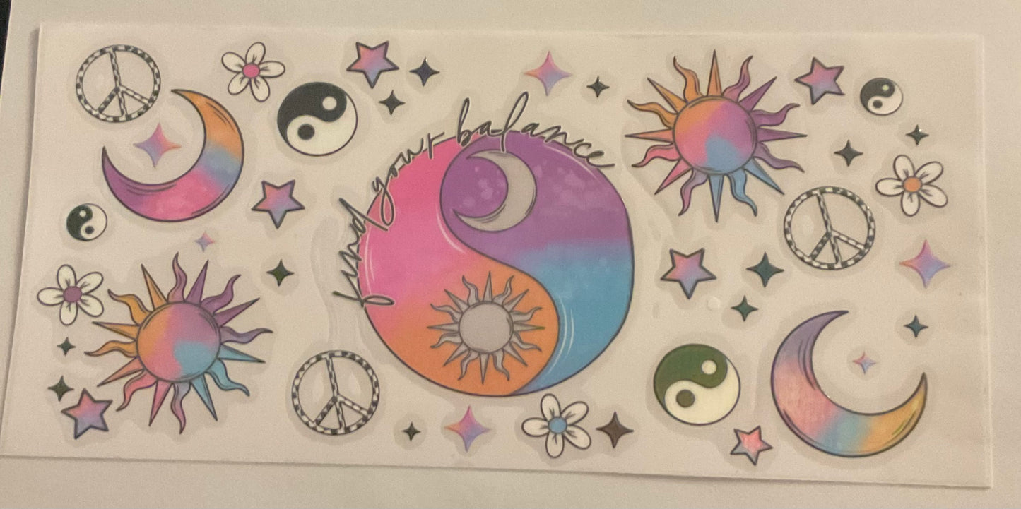#330 “Find your balance” - yin yang, peace, sun, moon