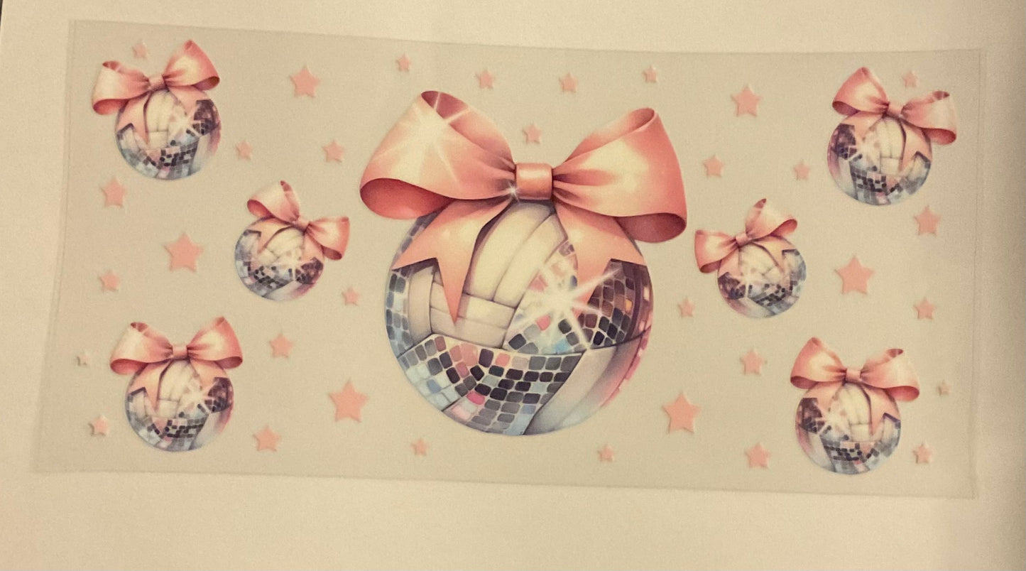 #273 Bling volleyballs with bows