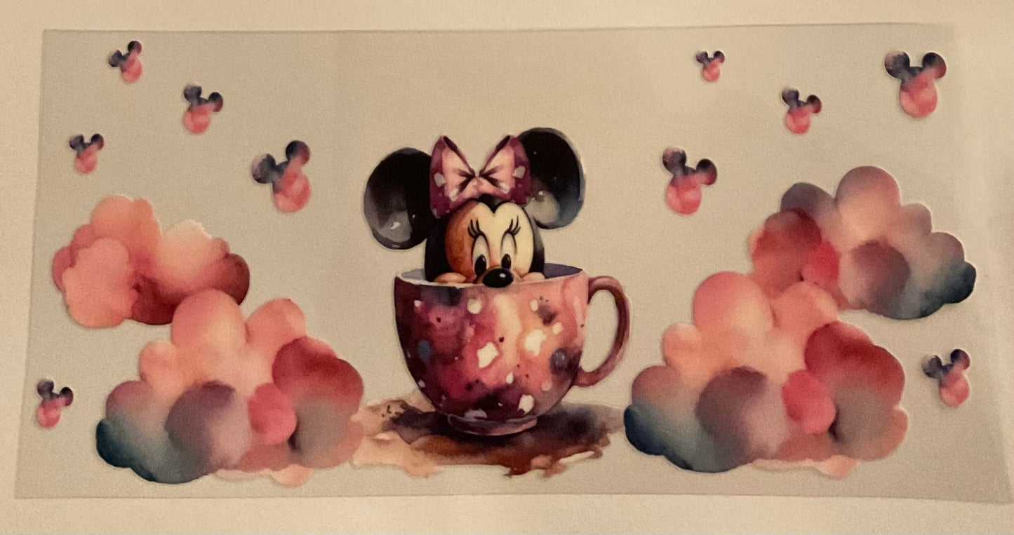#301 girl mouse tea cup