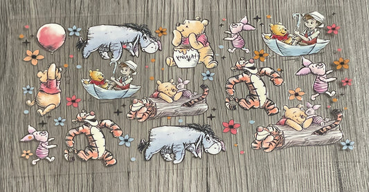 #179 yellow cartoon bear and friends